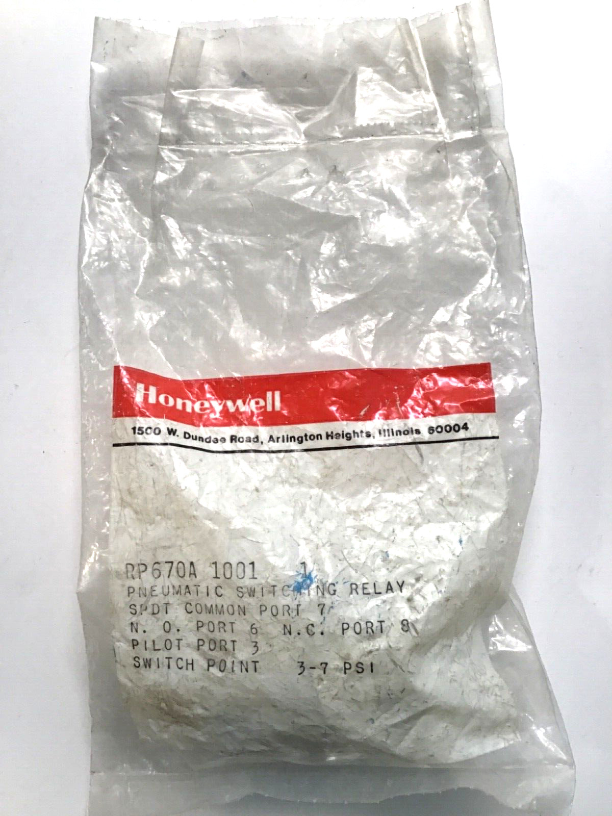 HONEYWELL #RP670A1001 PNEUMATIC SWITCHING RELAY - N.O.S.