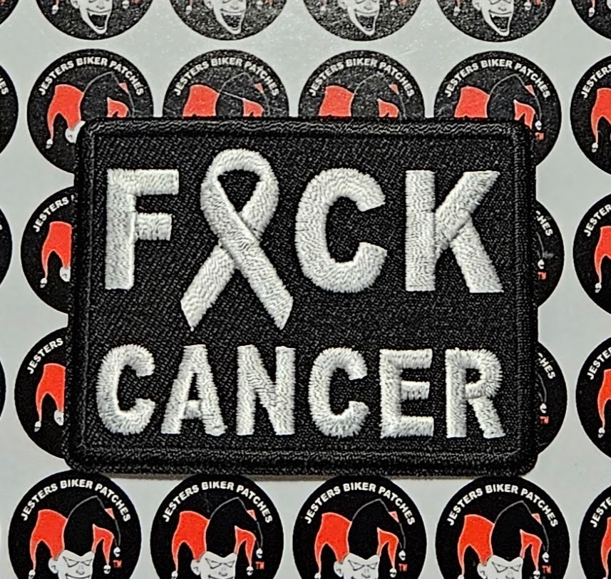 Cancer Awareness Ribbon Embroidered Patch RBN008