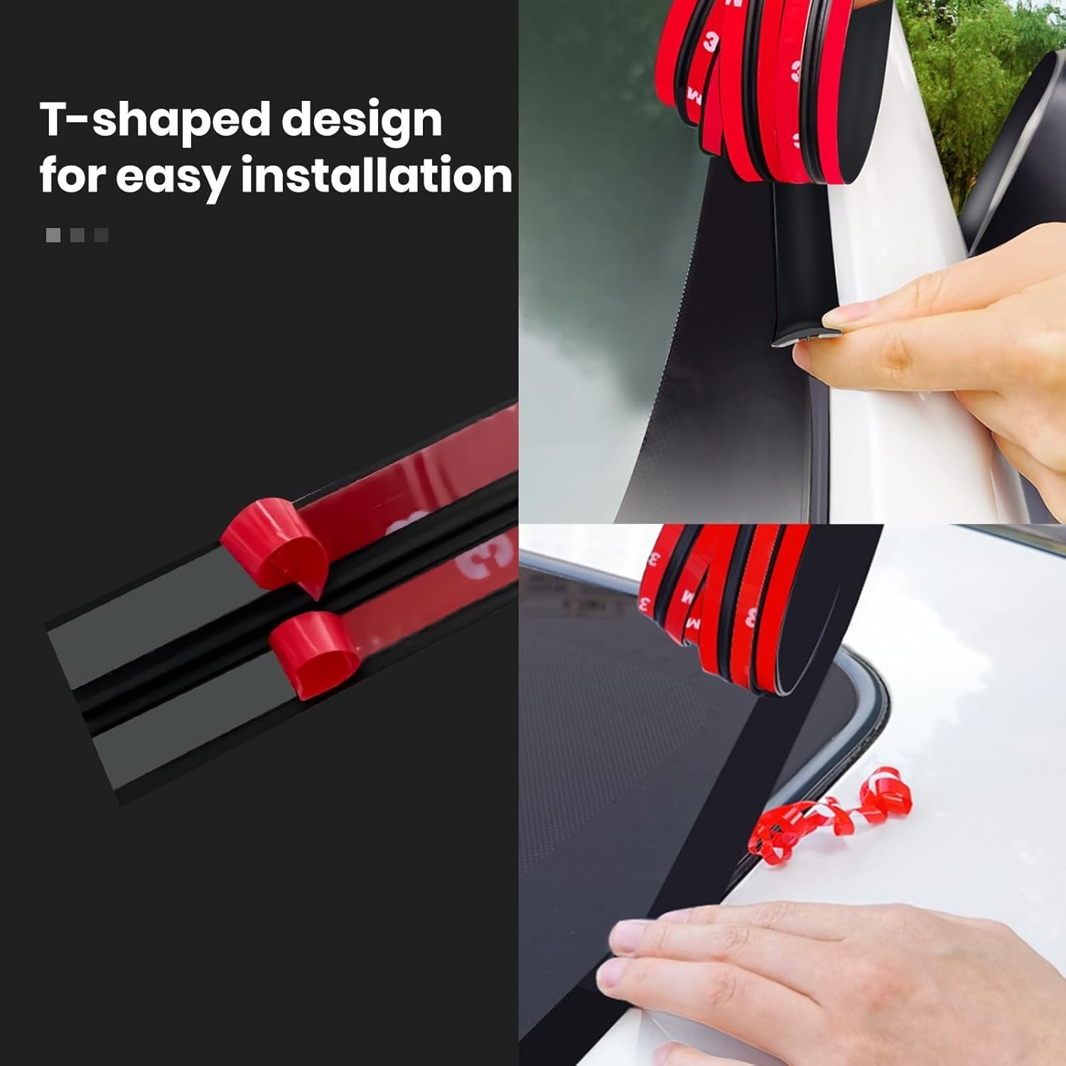 T Shape Car Weather Stripping Trim Kit - 52.5ft