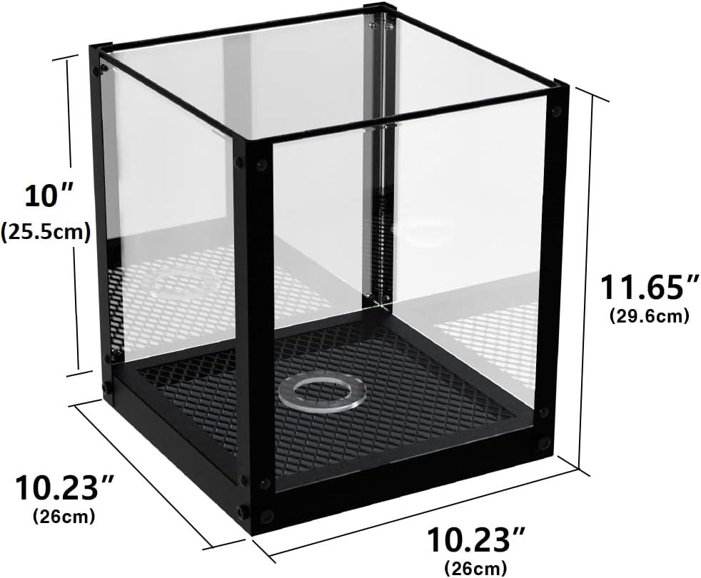J JACKCUBE DESIGN Acrylic Basketball Display Case, Clear Clear, Black