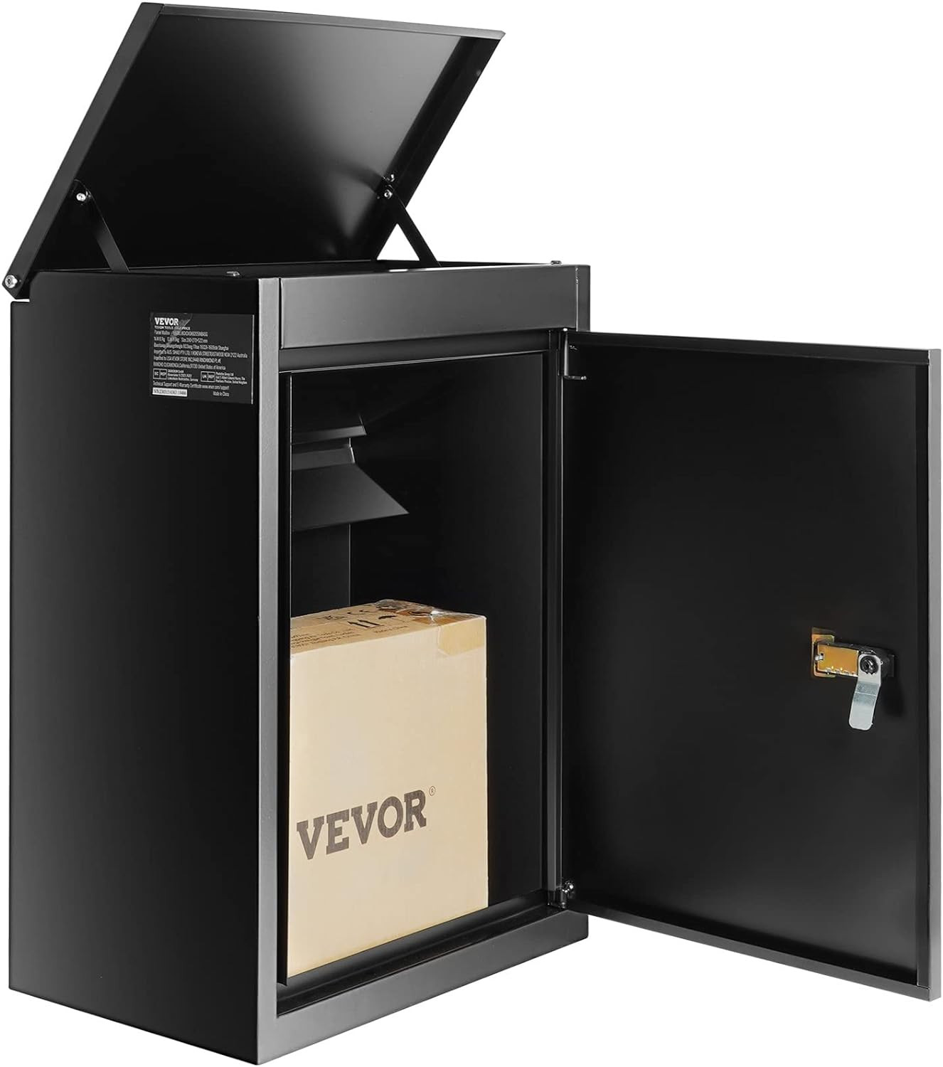 Parcel Drop Boxes for outside 15.4" X 10.6" X 20.5", Galvanized Steel Wall Mount