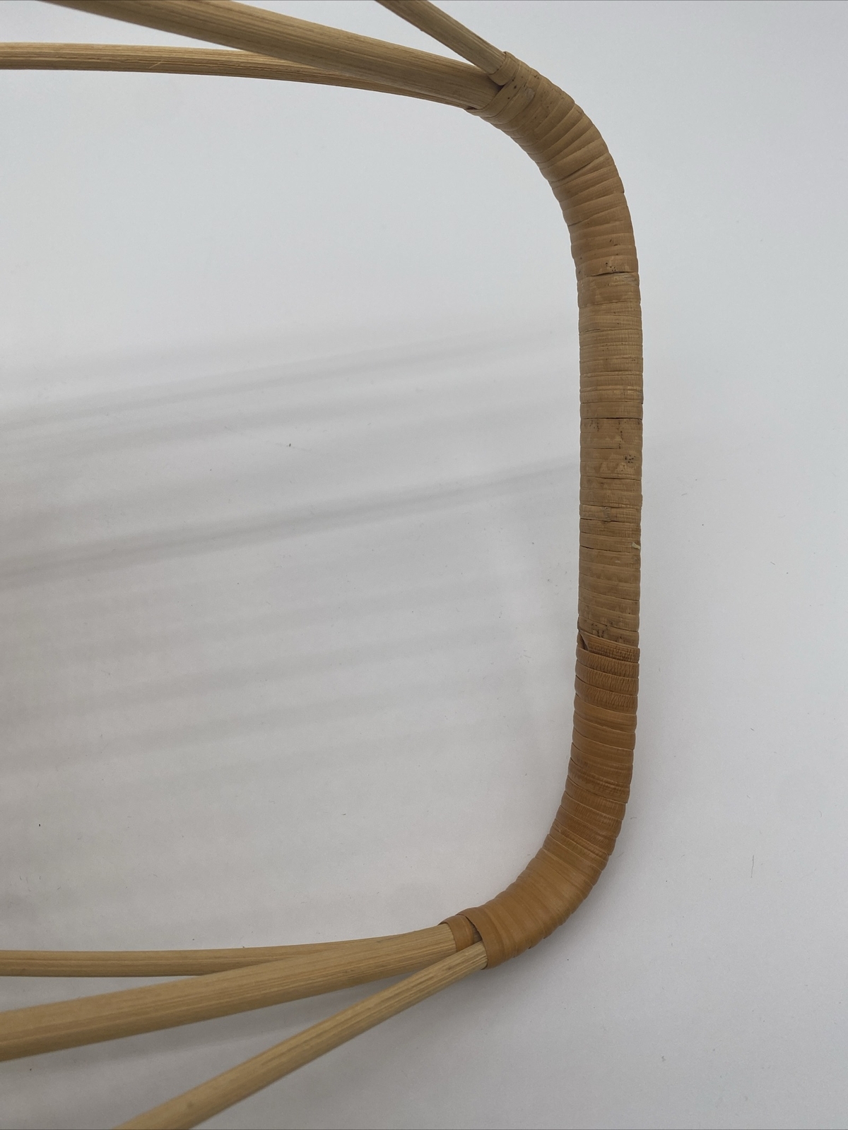 Vintage Wicker Rattan Drink Caddy Basket