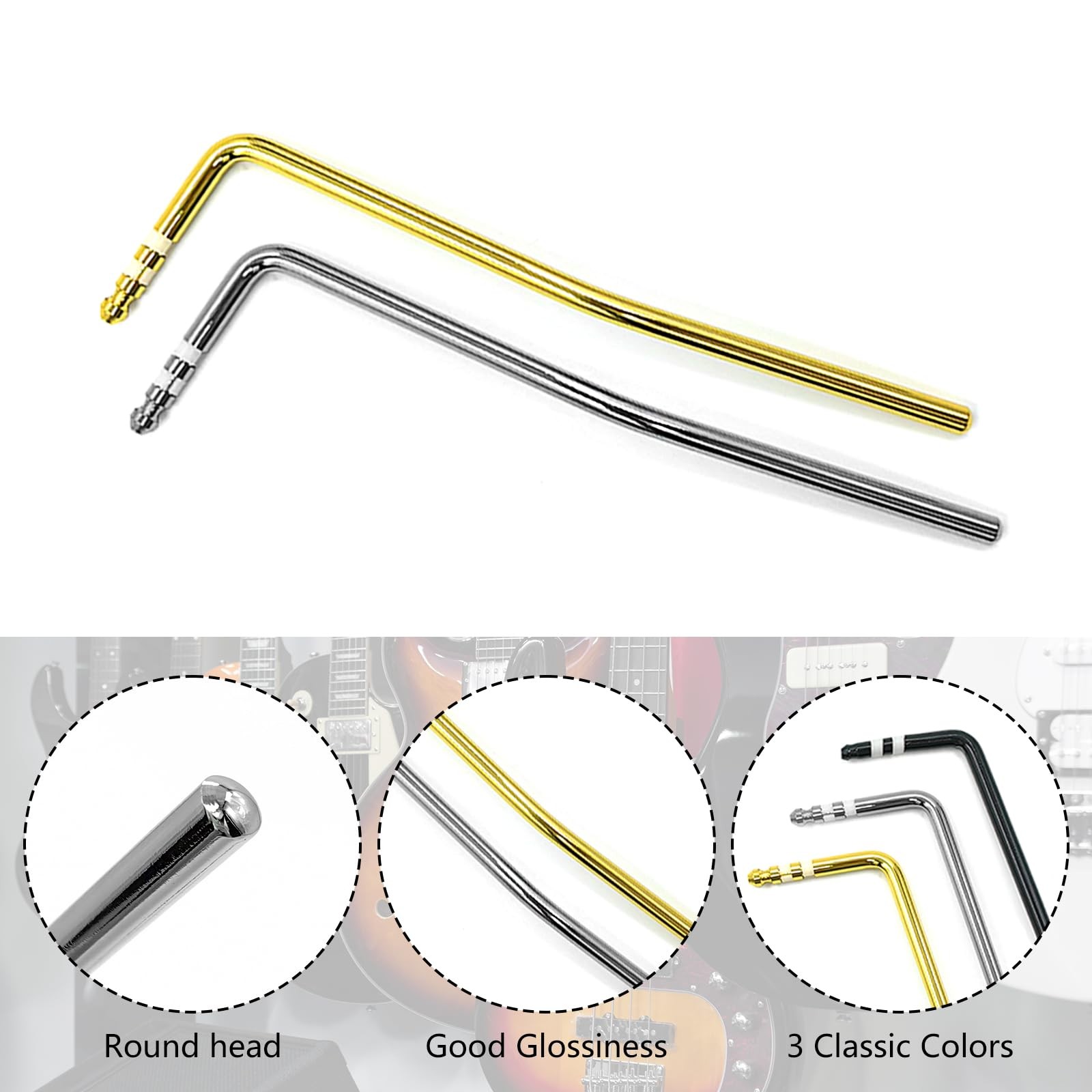 Guitar Tremolo Arm compatibile with Rg Edge Lo-Pro 6mm Series Guitars(Silver)