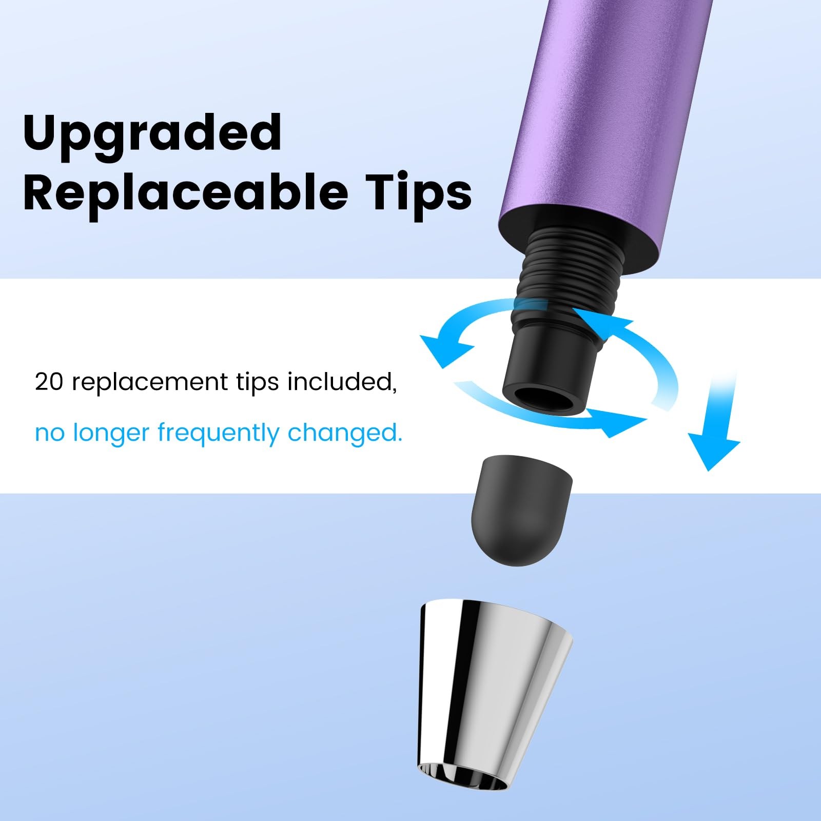 Stylus Pens for Touchscreens,10 Pack Thin Rubber Tip Stylus Replaceable Tip F...