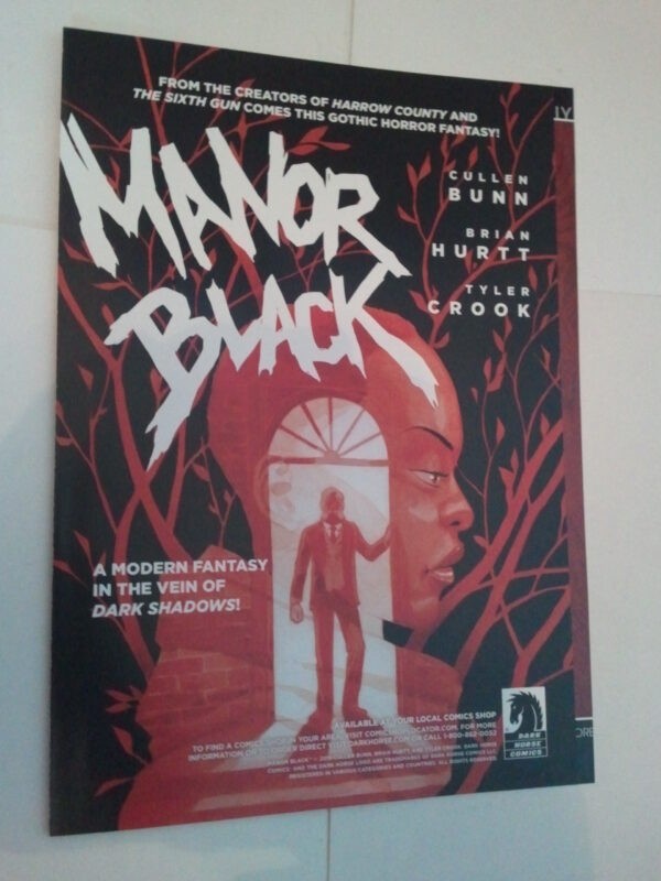 Manor Black Pin-up Brian Hurtt or Tyler Crook Art Dark Horse x