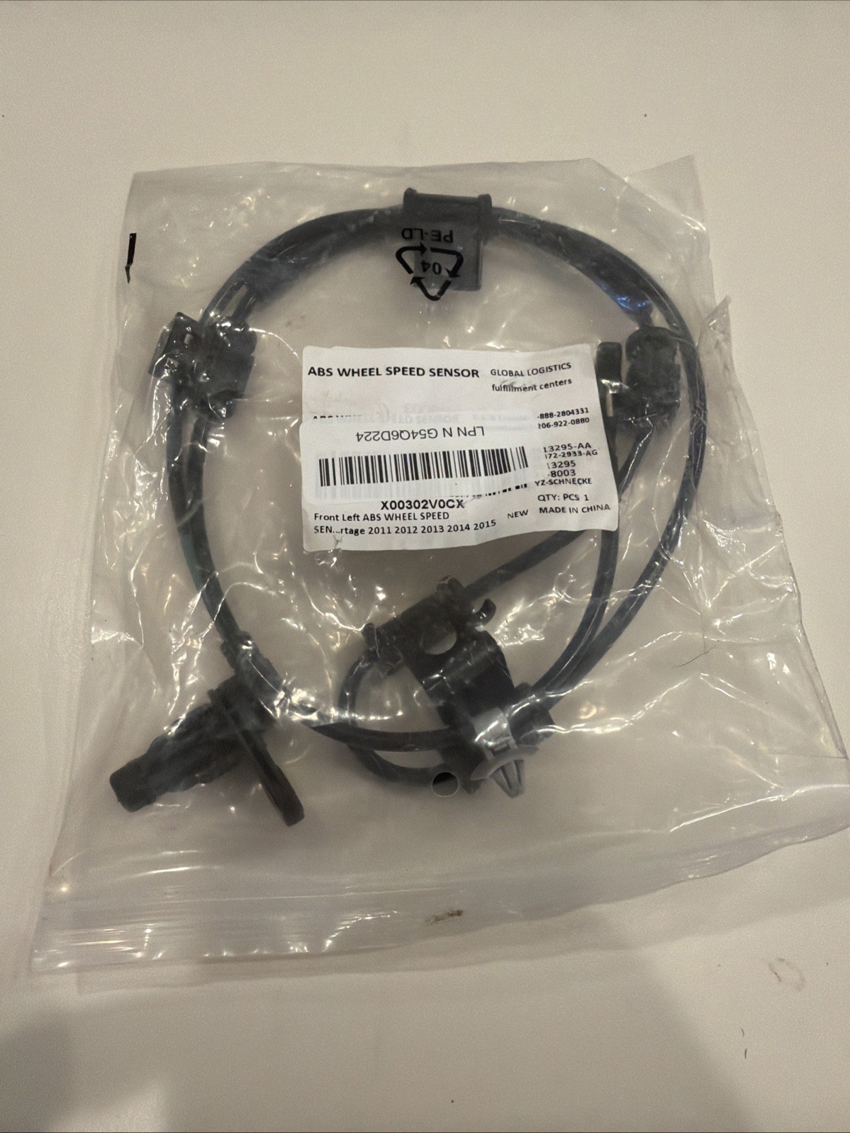 Front Left ABS WHEEL SPEED SENSOR Replacement for Kia Sportage 2011 2012 2013 20