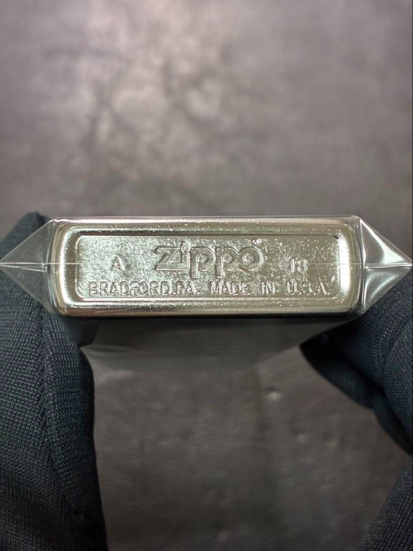 Zippo Skull Silver Dust One Sided Processing Lighter Regular Japan