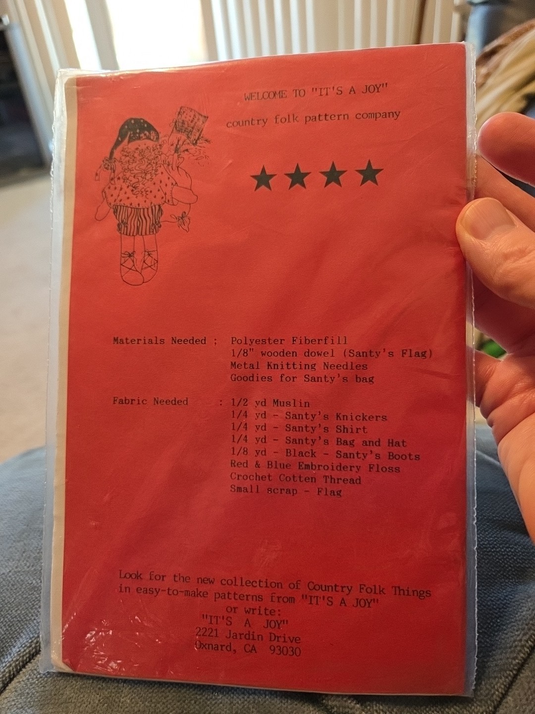 vintage sewing pattern its a joy country folk pattern company All Ameri santy