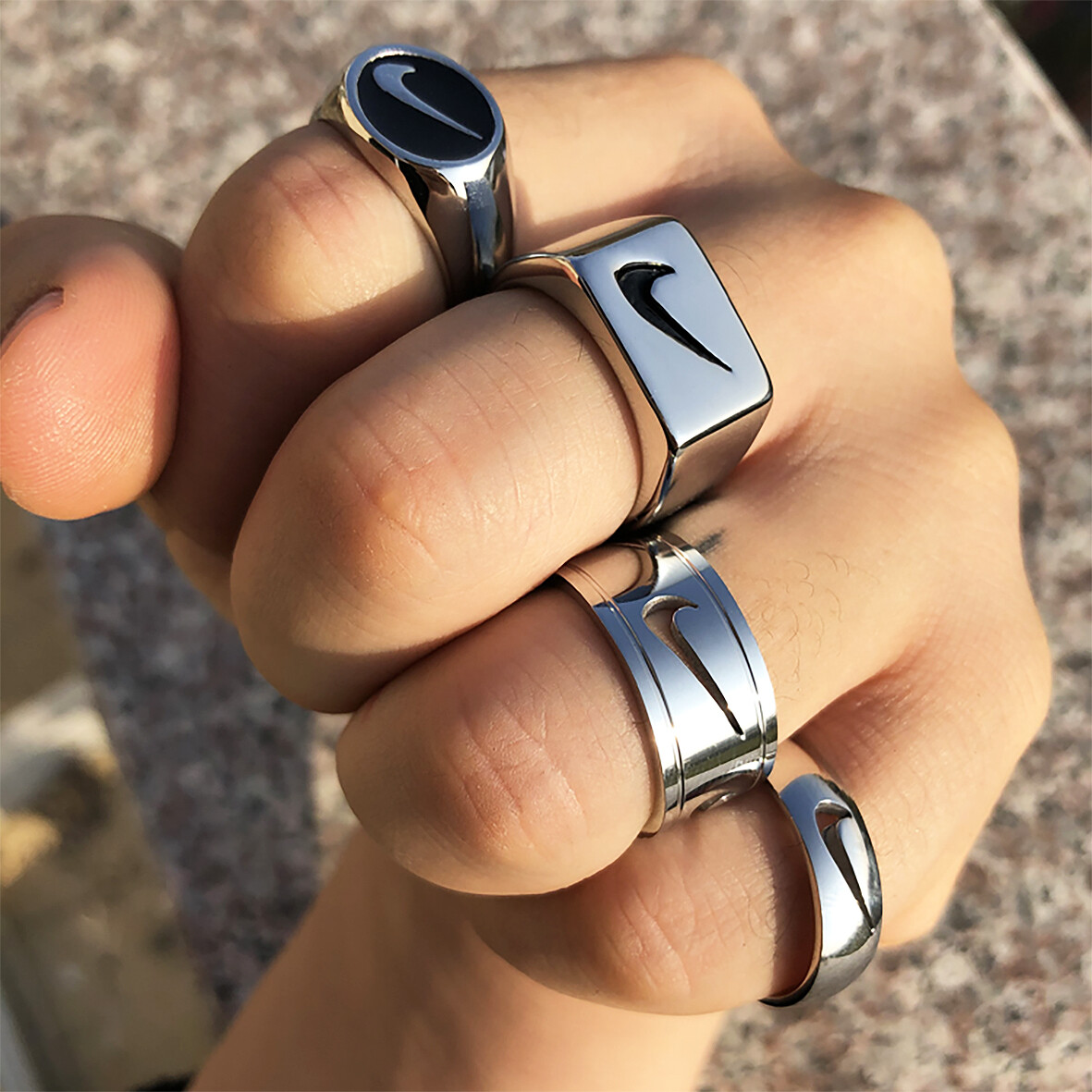 ☀️UNISEX FASHION NIKE RING | Stainless Steel & Silver | UNISEX FASHION GIFTS☀️