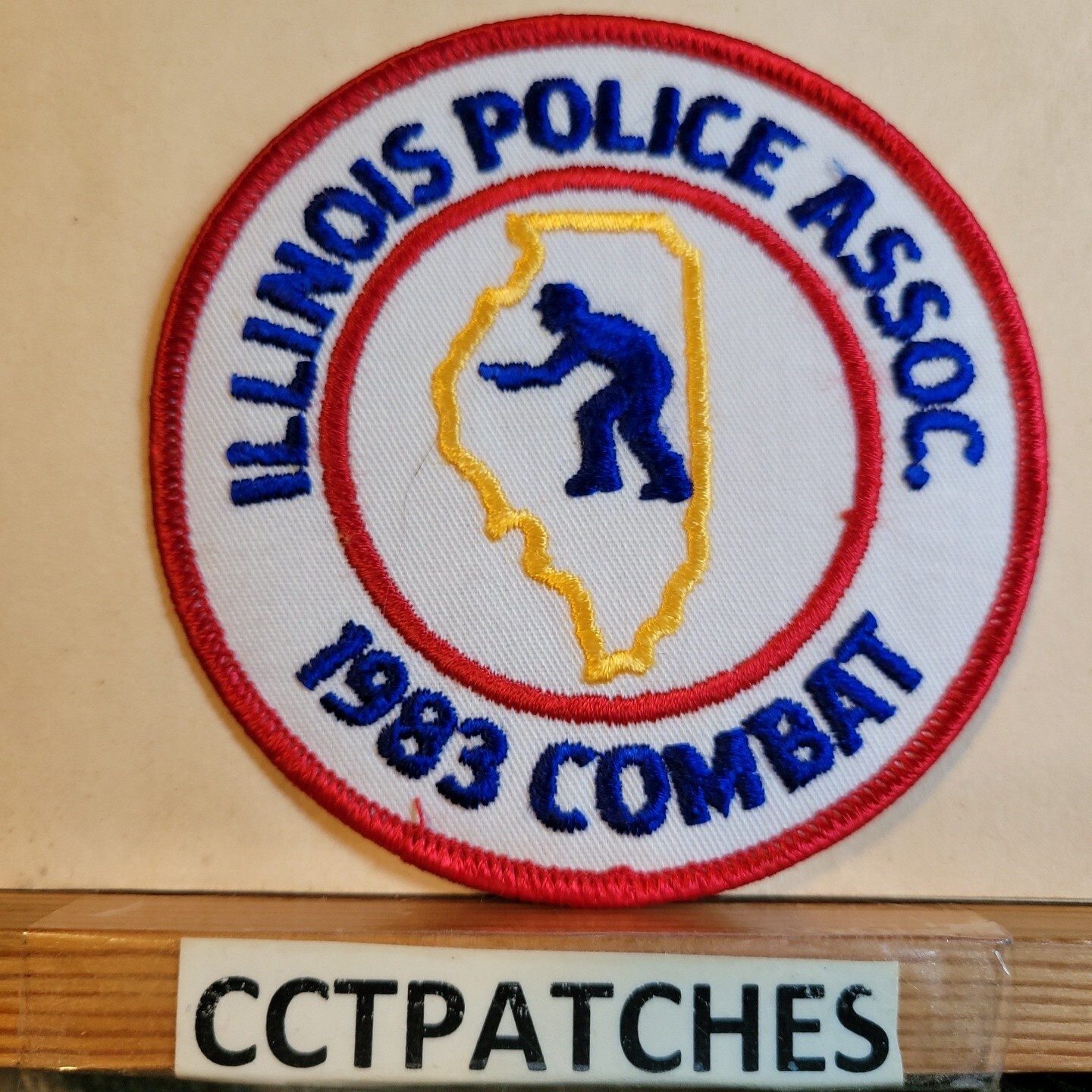 ILLINOIS POLICE ASSOCAITION 1983 COMBAT SHOULDER PATCH IL