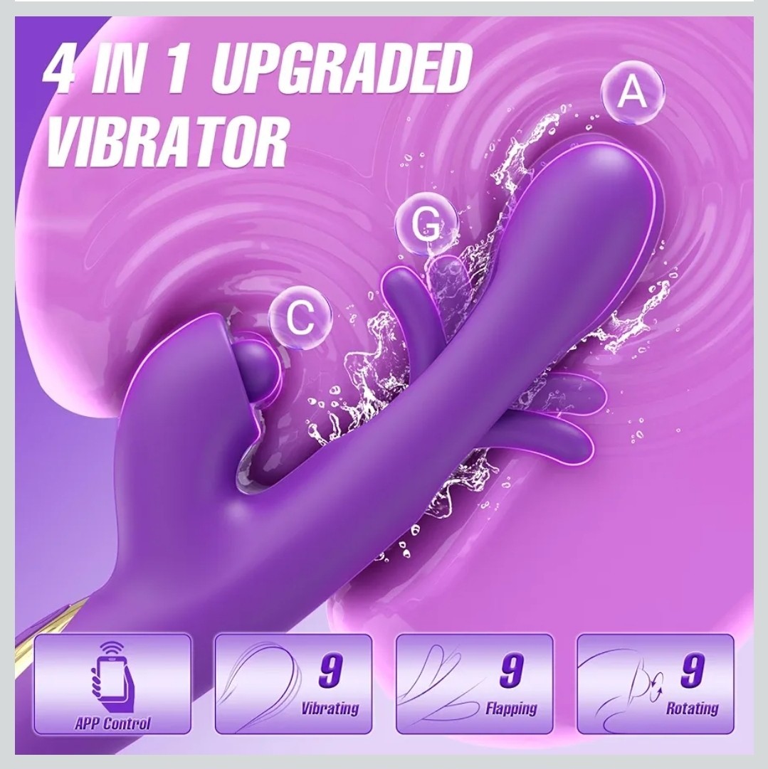 Silicone Full Body Flapping Tapping Massager Vibrating USB Rechargeable