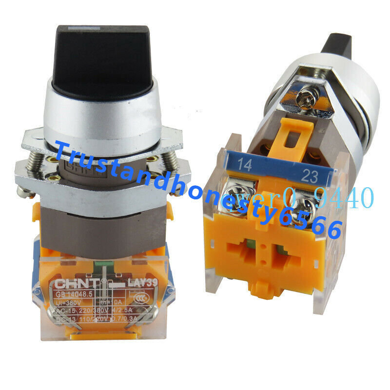 10Pcs/box NEW FOR CHNT 3-Gear Self-locking Knob Switch LAY39-20X-3 2NO
