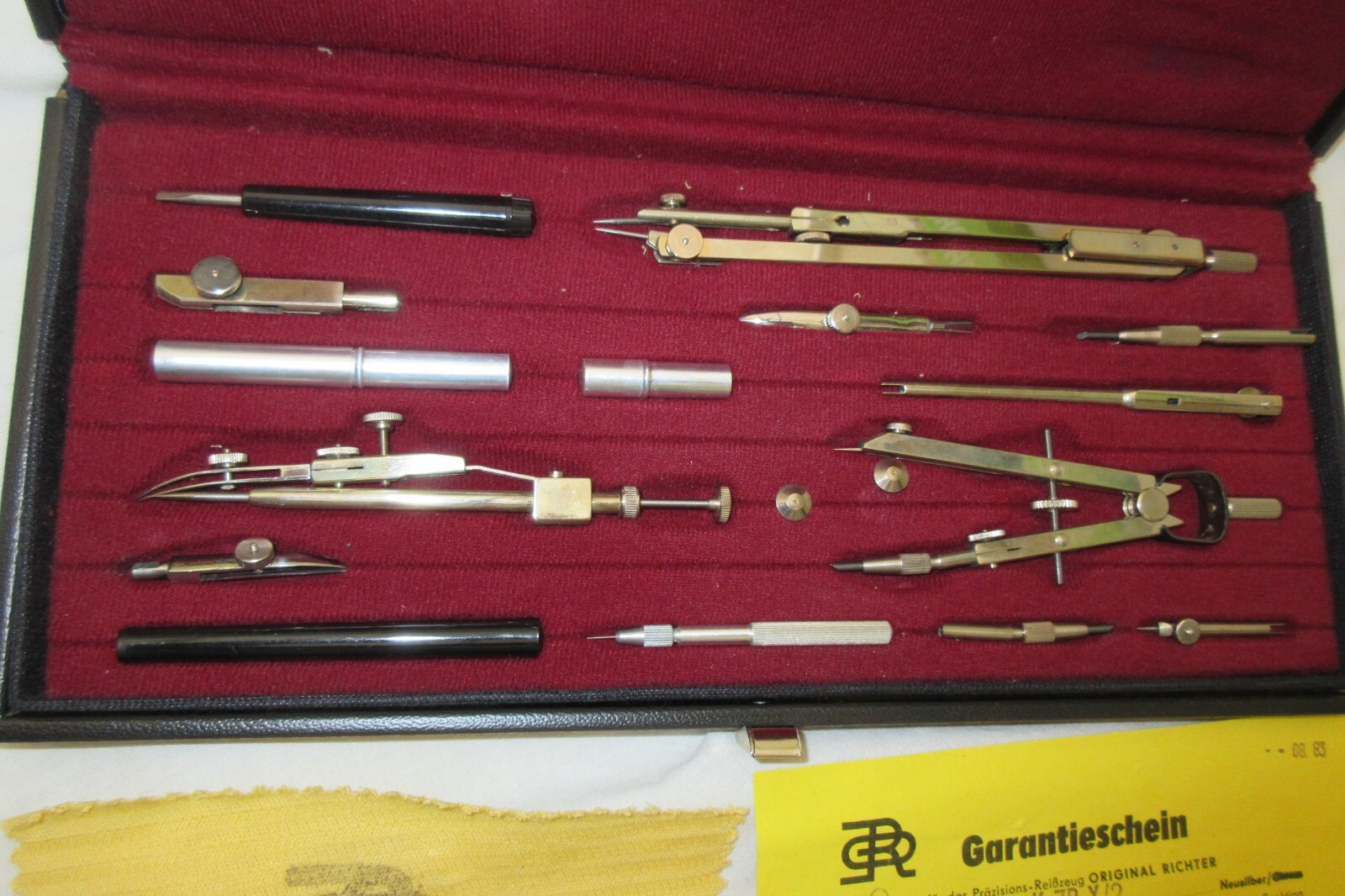 DRAFTING DRAWING SET ORIGINAL RICHTER Antique precision Technical set