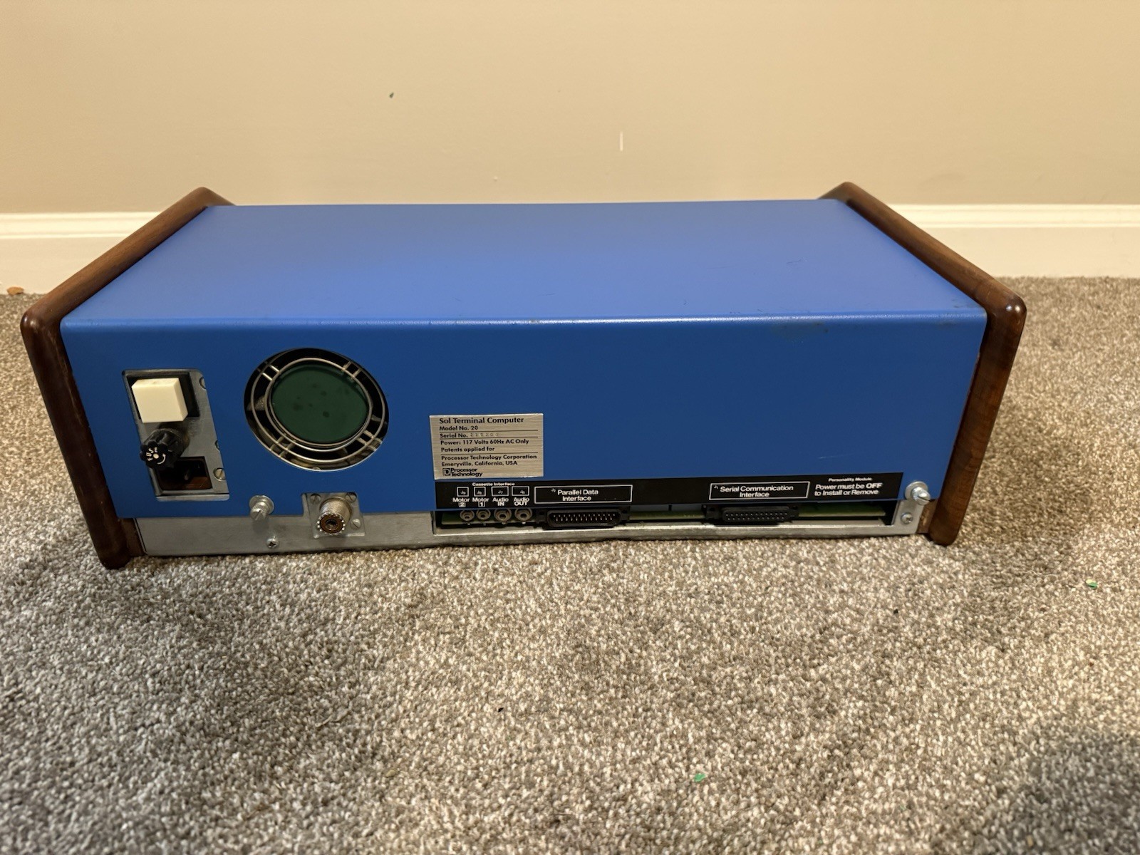 Processor Technology Sol-20 Terminal Computer Vintage Disk Storage Wires Covers