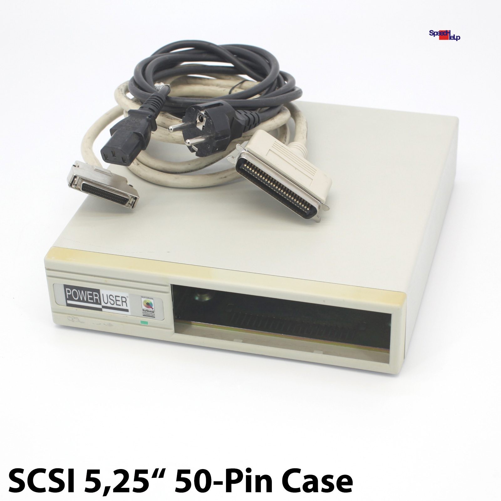 SCSI 5.25" CASE SCSI 50-PIN FOR DVD-ROM CD-ROM ZIP MO WITH CABLE TESTED