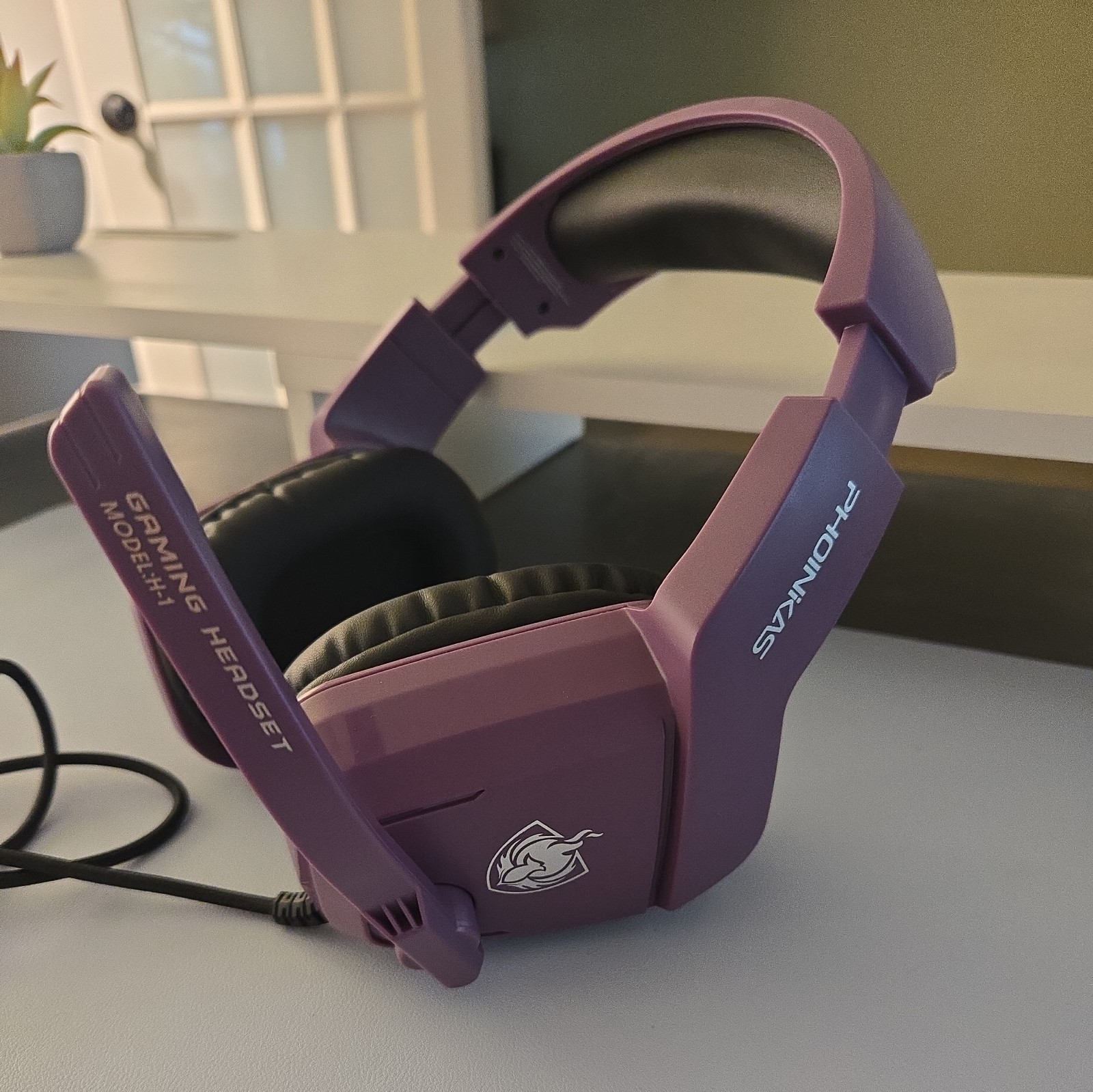 Phonikas Wired Gaming Headset w/mic. Purple NICE