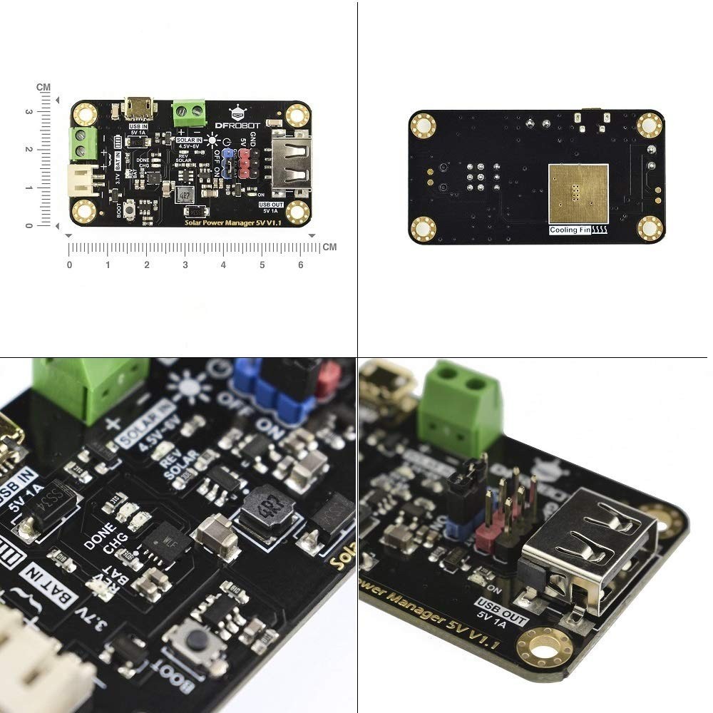 900mA MPPT Solar Charge Controller - 5V Solar Power Manager Module, USB Compatib