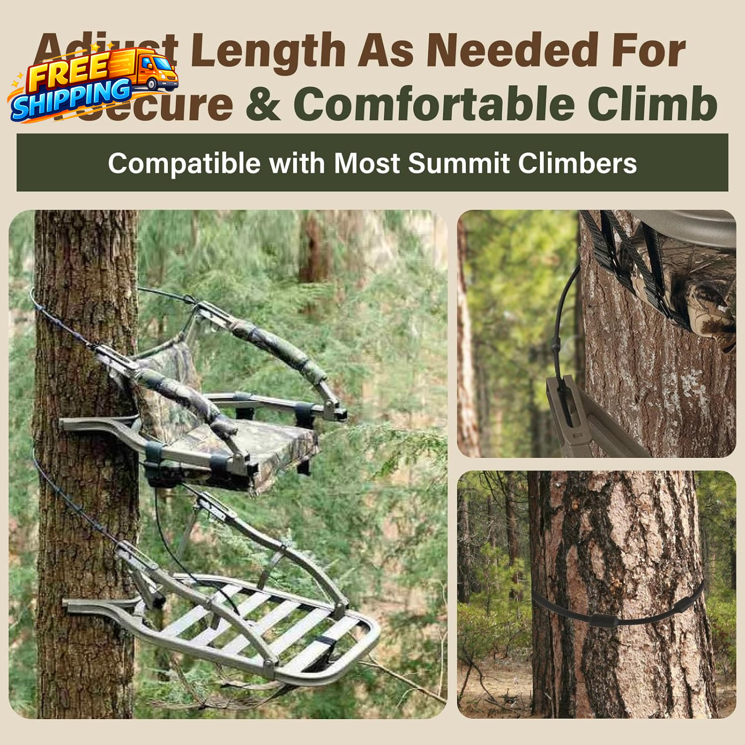 Climbing Tree Stand Replacement Cables for Summit Climber 65 Hang on Climber