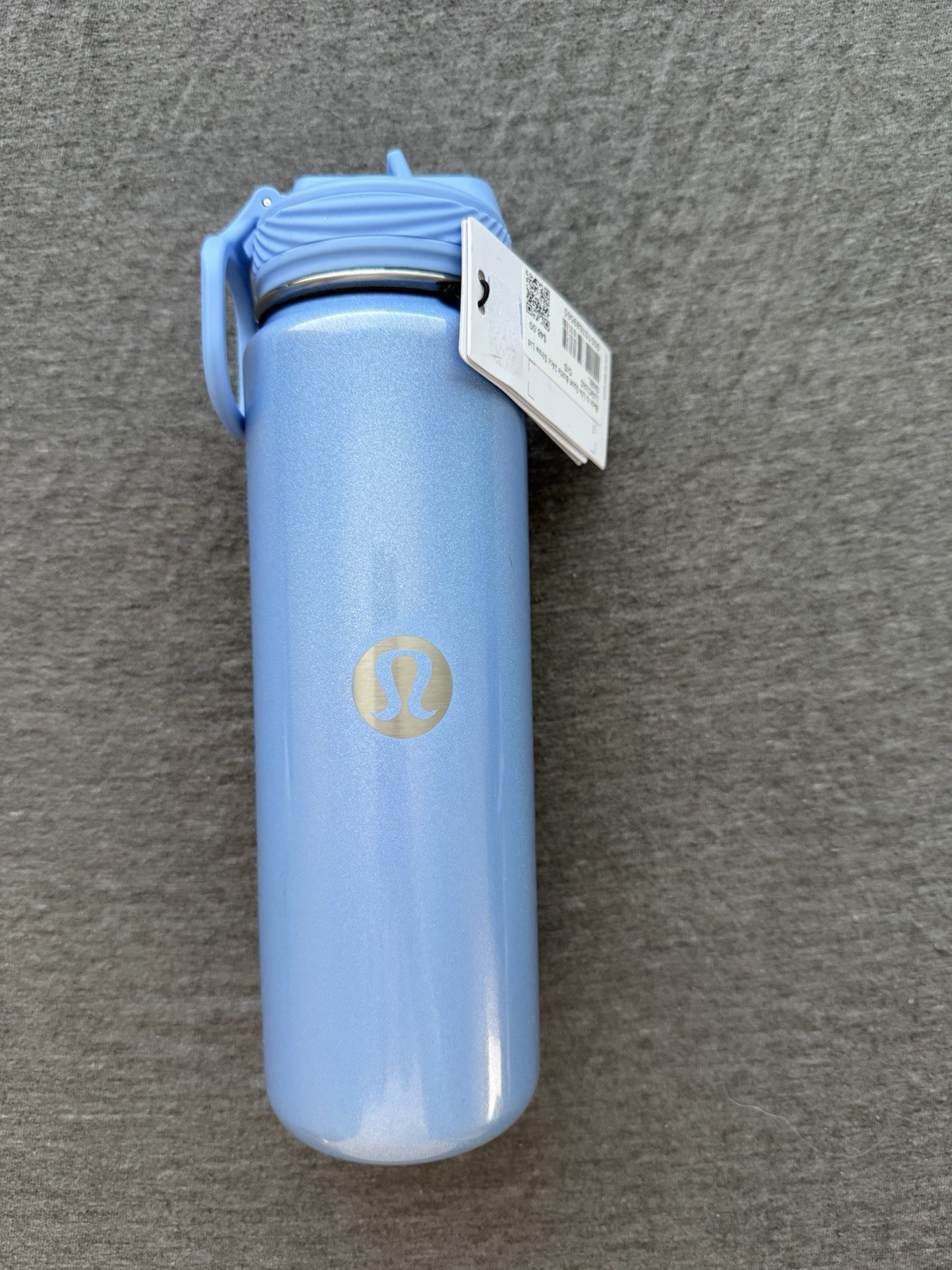 Lululemon Back to Life Sport Bottle 24oz Straw Lid Blue Reusable Metal Plastic