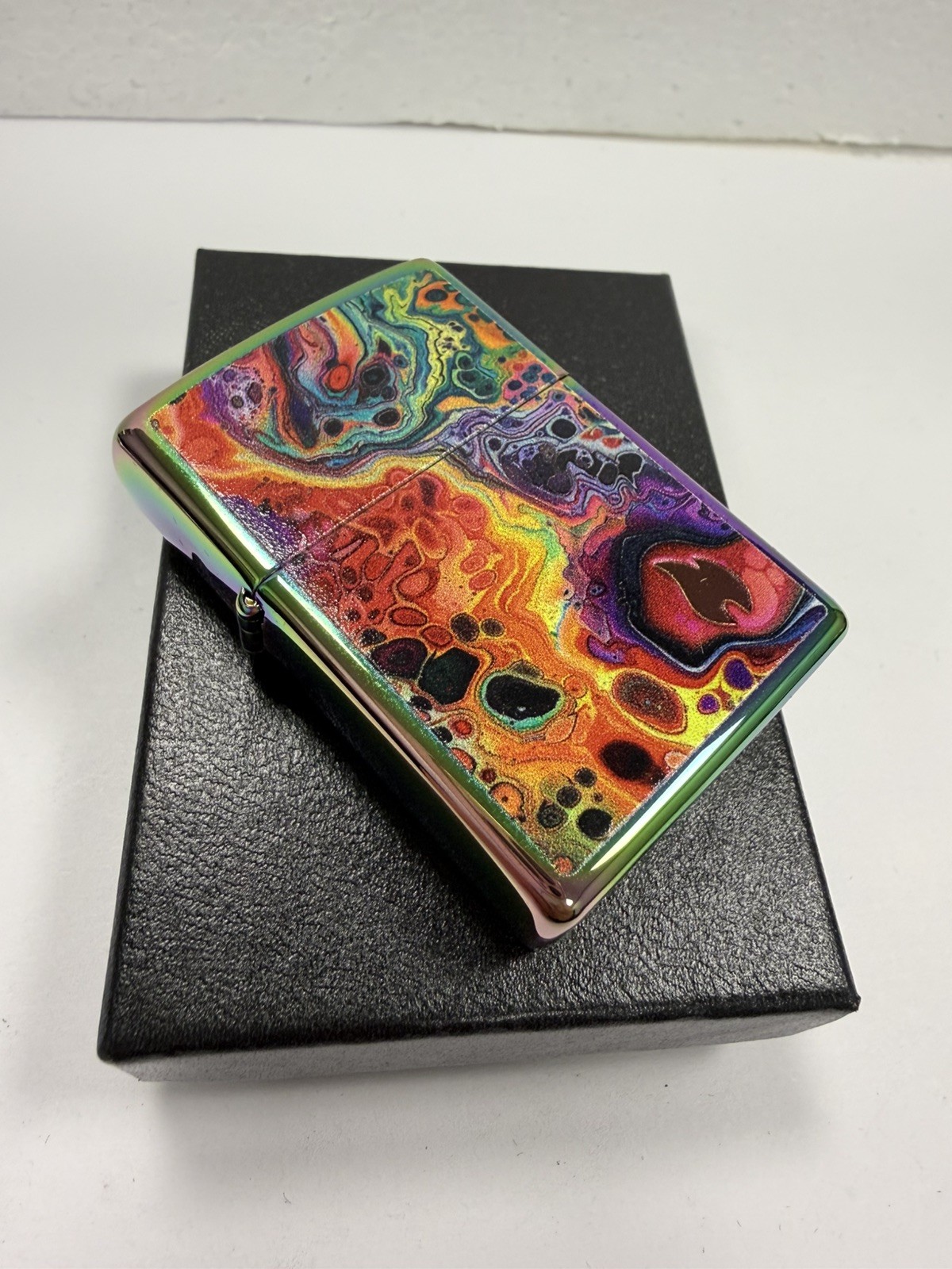 GENUINE Zippo SPECTRUM Lighter MOLTEN BUBBLES & FLAME Multi Colour NEW IN BOX