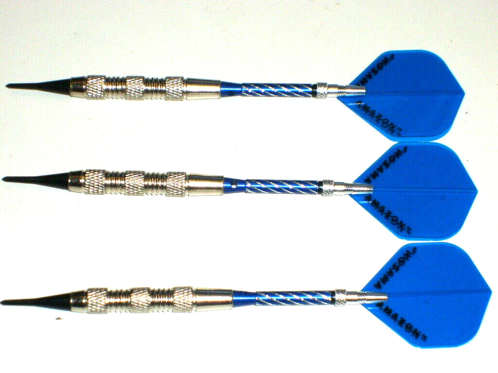 Soft Tip Darts, New 17 Gram Plated with Aluminum Spinning Shafts #3543