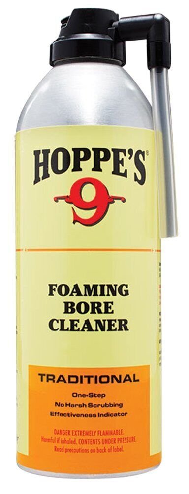Hoppe's 908 No 9 Foaming Bore Cleaner 12oz Spray Bottle Copper Powder Remover