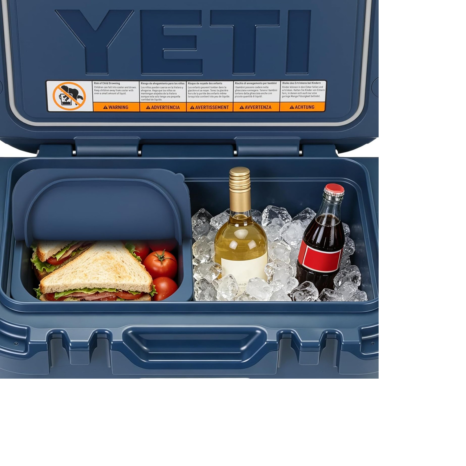 Silicone Cooler Basket for YETI Roadie 15 Food Storage Organizer Divider Camping