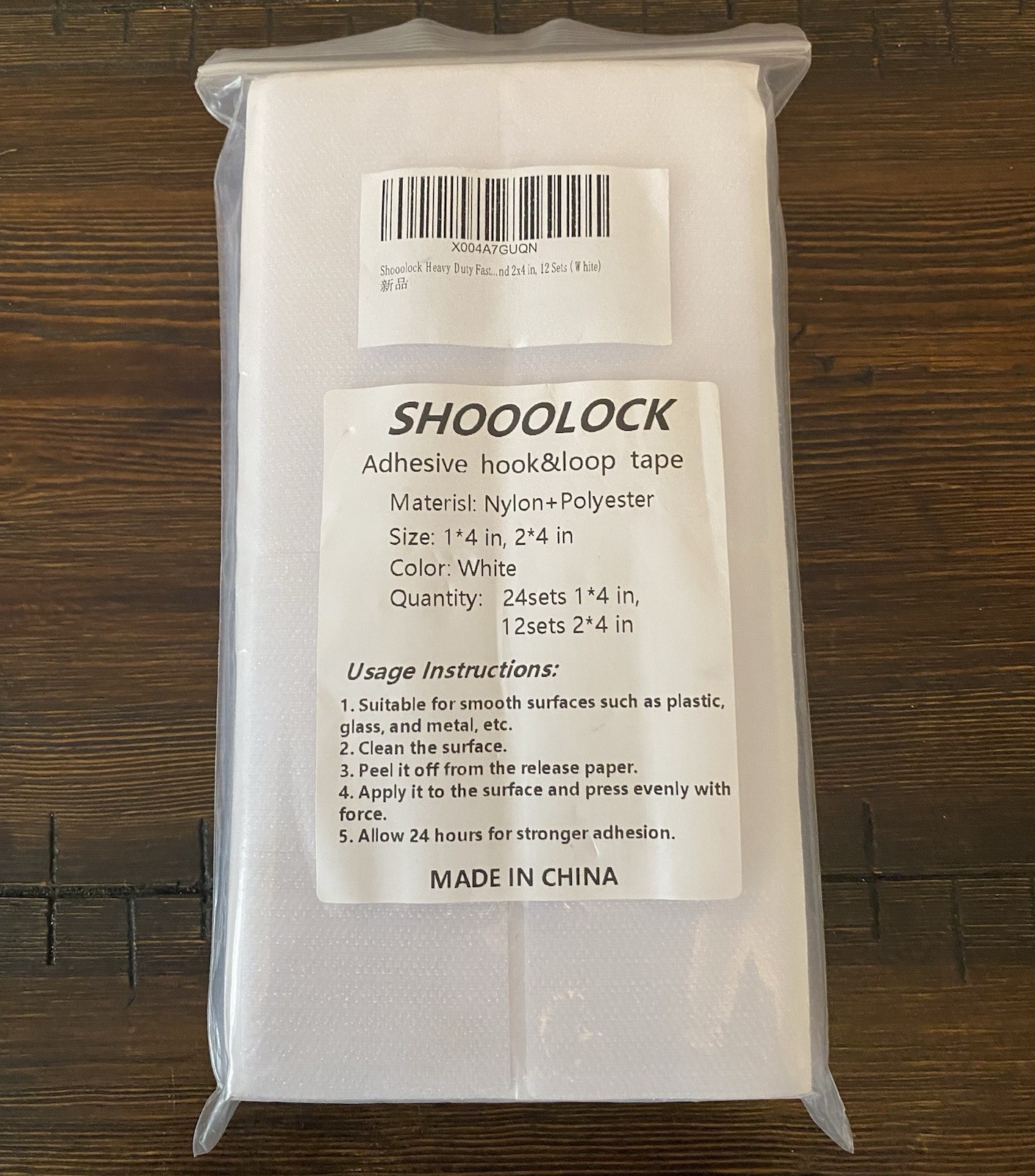 SHOOOLOCK Adhesive Hook & Loop Tape