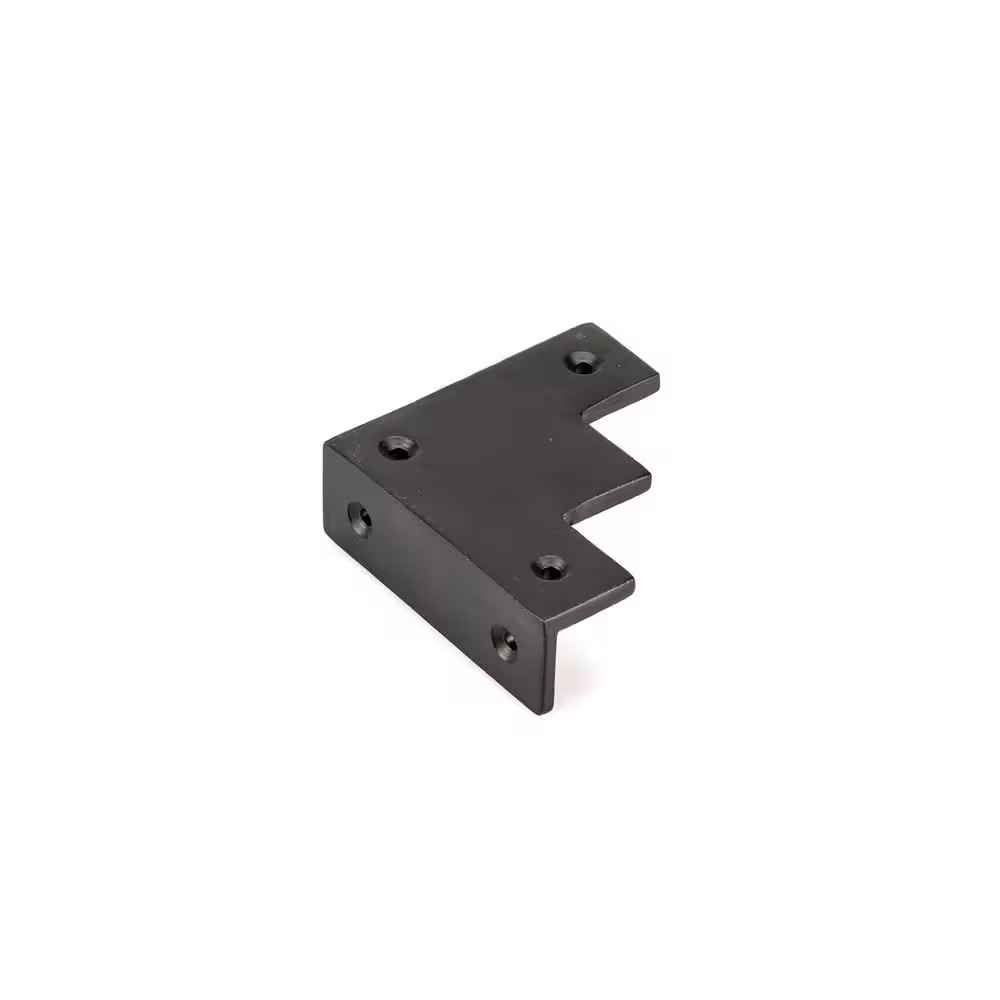 2-15/16 In. (75 Mm) Matte Black Forged Iron Decorative Rustic Corner Bracket for