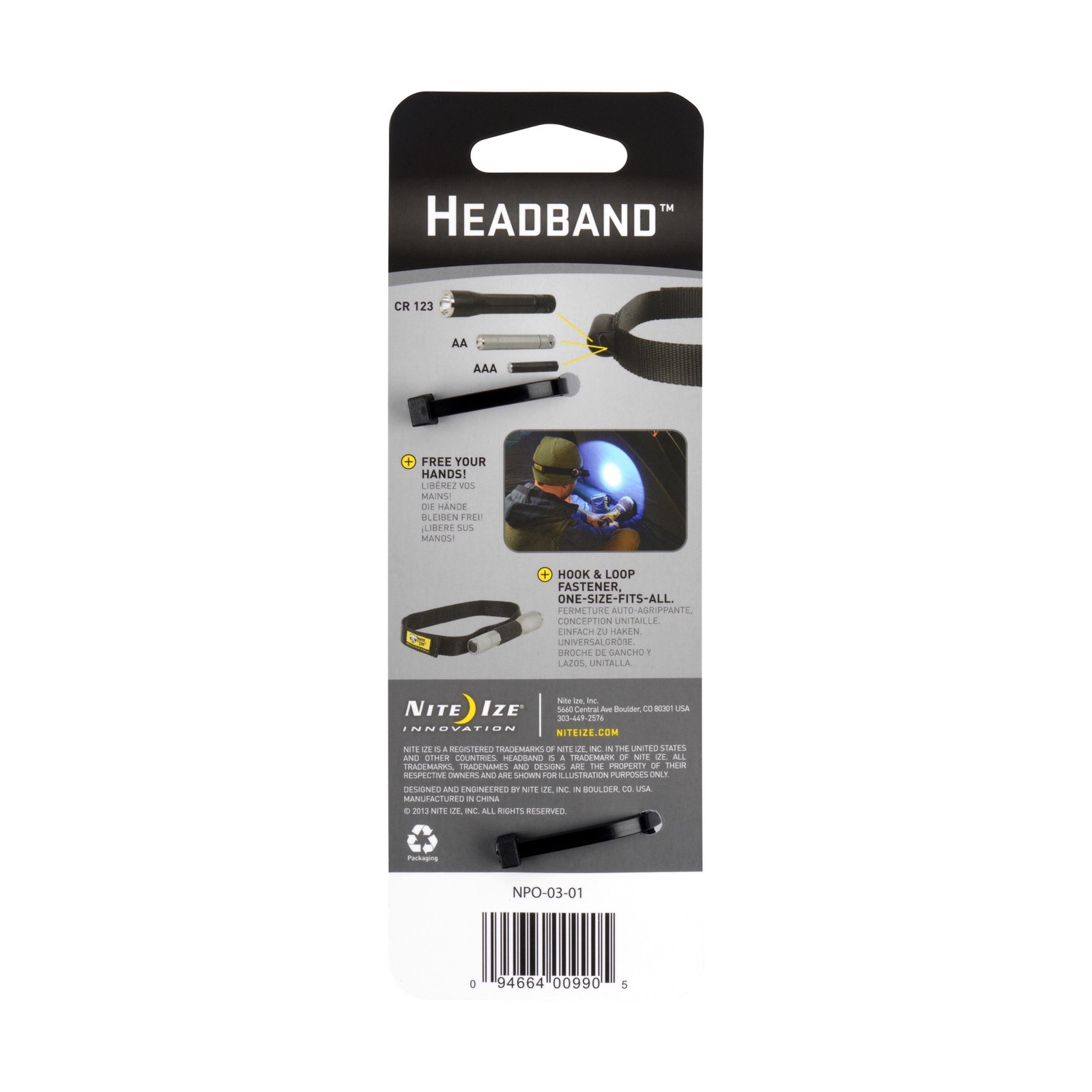 Nite Ize Headband Flashlight Holder - Black (6-Pack)