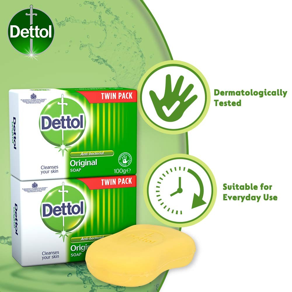 Anti Bacterial Original Soap 100g Twin Pack Dermatologically Tested