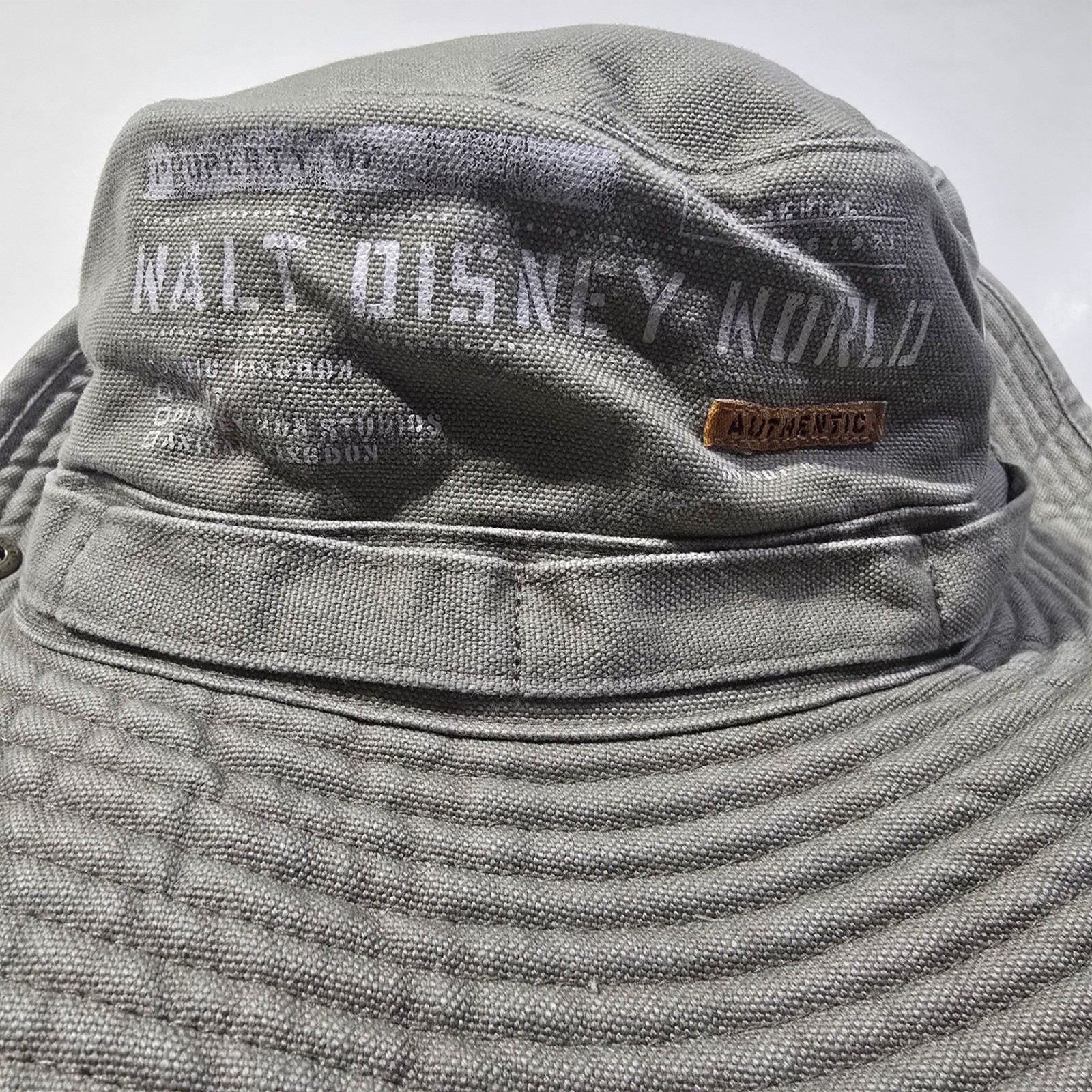 Walt Disney World Authentic Bucket Hat Adult Green Cotton Adventure Travel