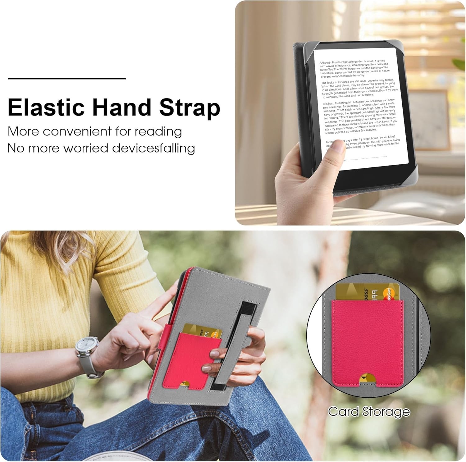 Universal Case for 6-6.8 inch E-Book Reader Compatible with 6.8" Kindle Paper...