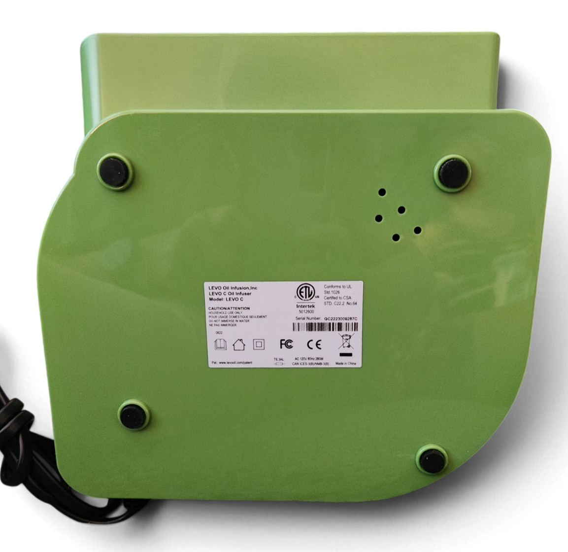 LEVO C Green Countertop Herbal Infusion Machine