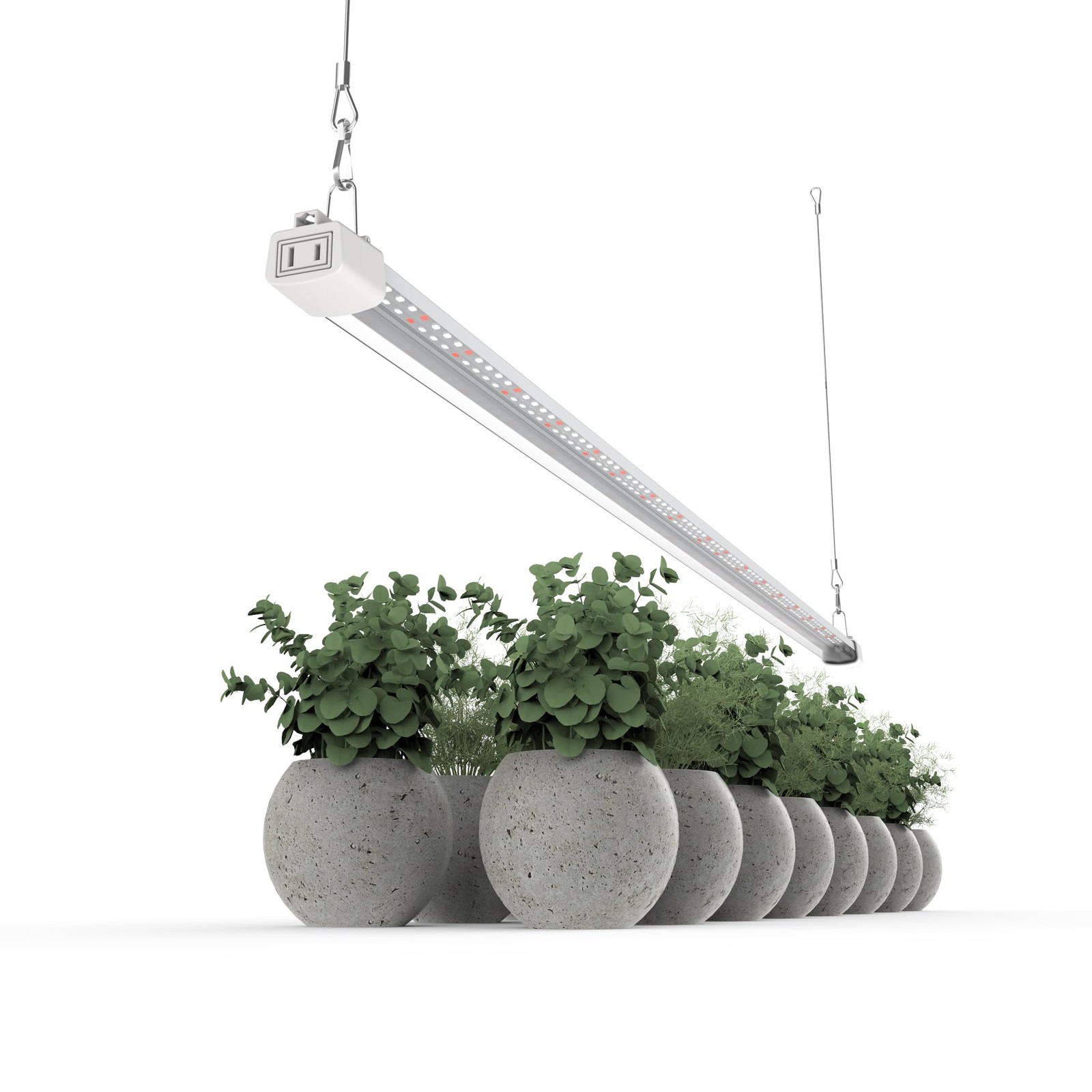APICDOM LED Grow Light 4FT Full Spectrum Compact Linkable 4 FT, White