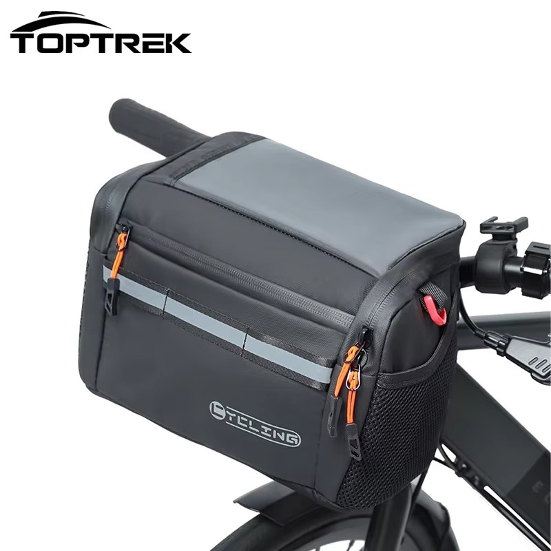 Toptrek 4L Bicycle Handlebar Bag Large Capacity Insulated Car Storage Winter Bik