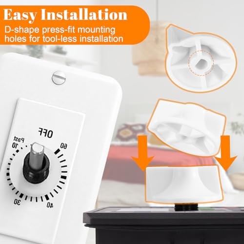 6 Pcs Timer Switch Knob Replacement - Timer Knob Compatible Spring Wound