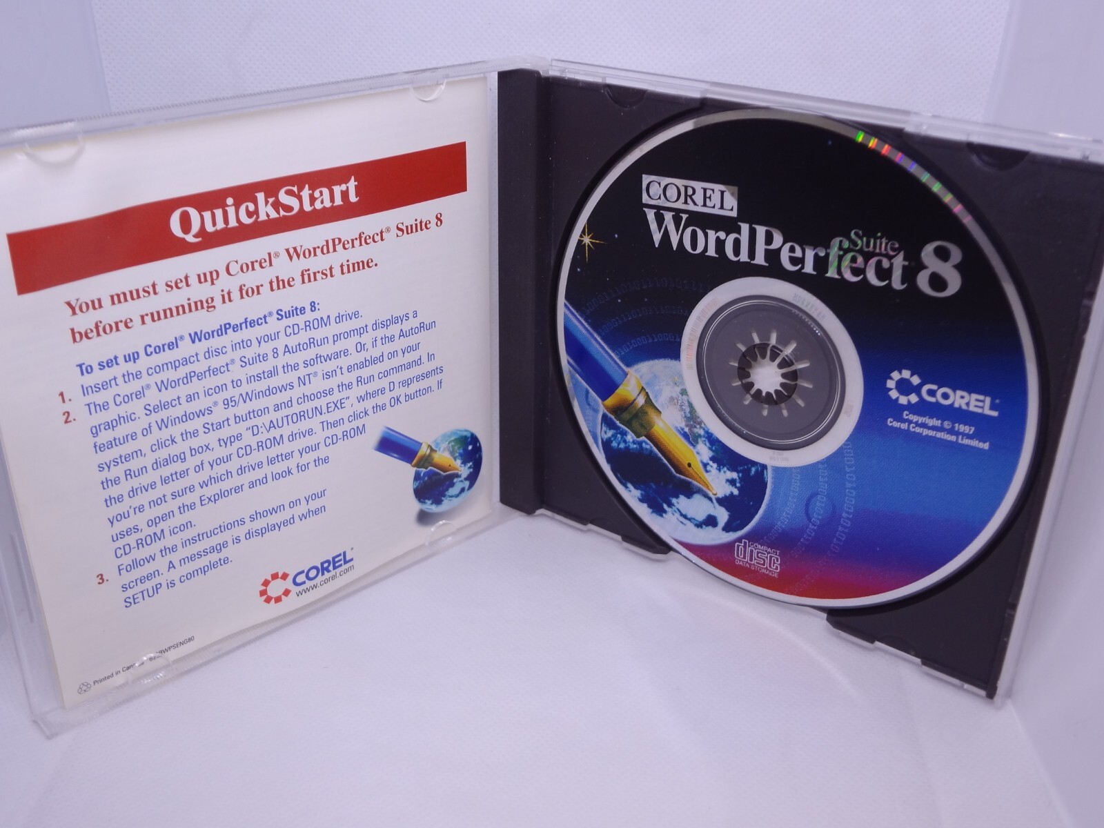 Corel WordPerfect Suite. Original disk. (WP, Quattro Pro, Presentation & more)