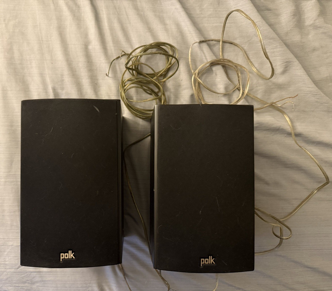 Polk Audio T15 Bookshelf Speakers Pair 100W Home Theater Black Used - Free Ship!