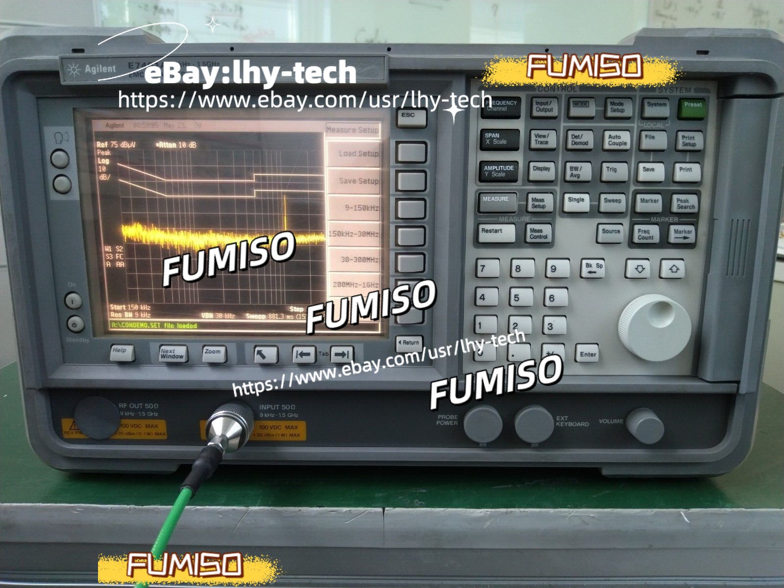 Agilent E7401A EMC Analyzer 9KHz to 1.5Ghz ,w/ 1DR, 1DS, 060, B72&lhy