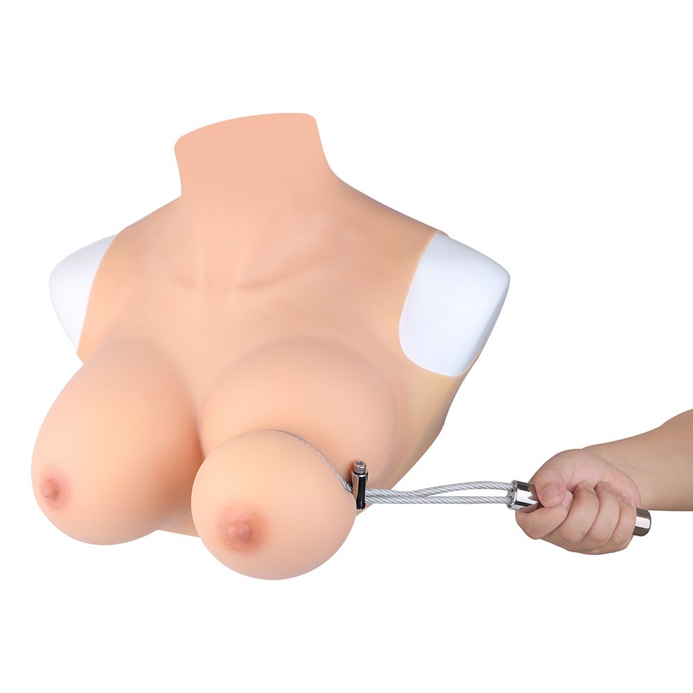 Stainless Steel Breast Restraint Locking Whips Adjustable Chest Bondage Rope