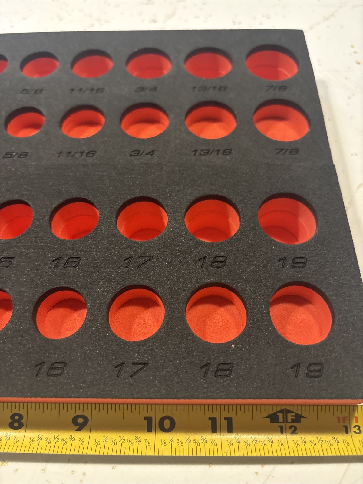 ICON 3/8” Socket Organizer Foam Tray Inserts - Metric/SAE, Deep & Shallow