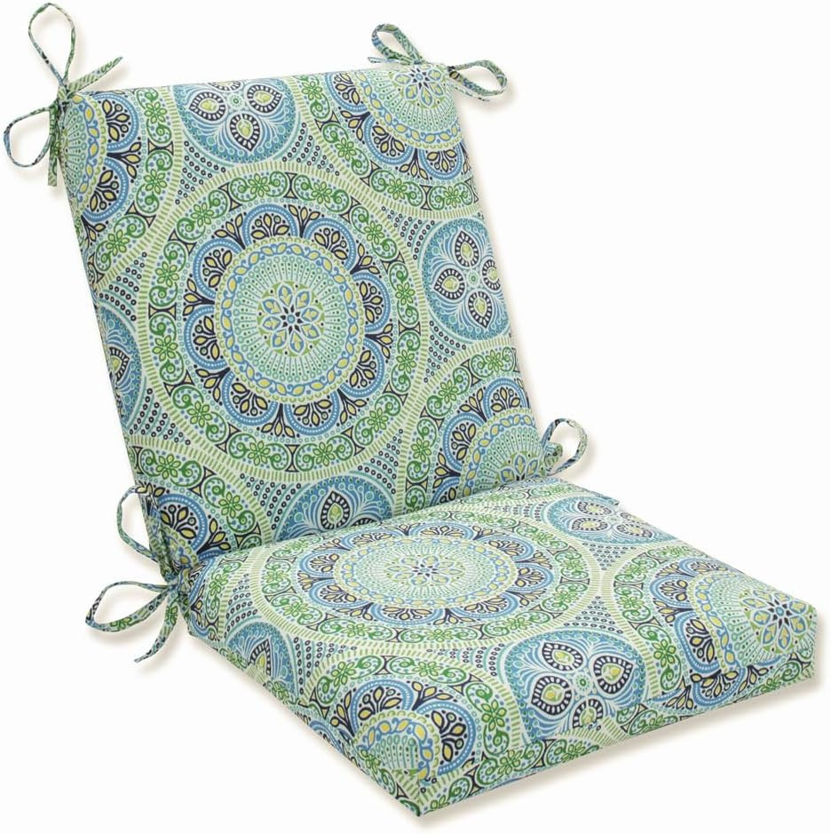 Outdoor/Indoor Delancey Lagoon Square Corner Chair Cushion, 36.5" X 18", Blue