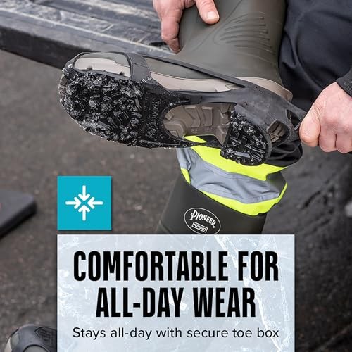 Heavy Duty Ice Cleats for Traction on Snow & Ice - 28 Integrated Medium