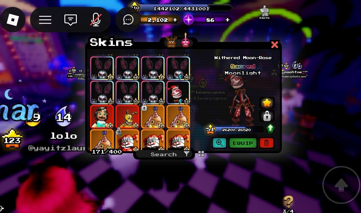 Roblox Skin - Withered Moon-Rose Sacred Moonlight ID [442102/4431001]