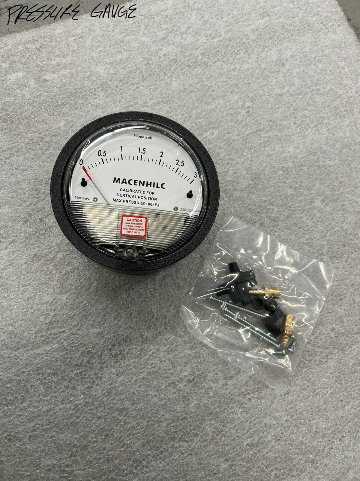 Barometer for Dust Collector (Negative Pressure Gauge) (ALL)