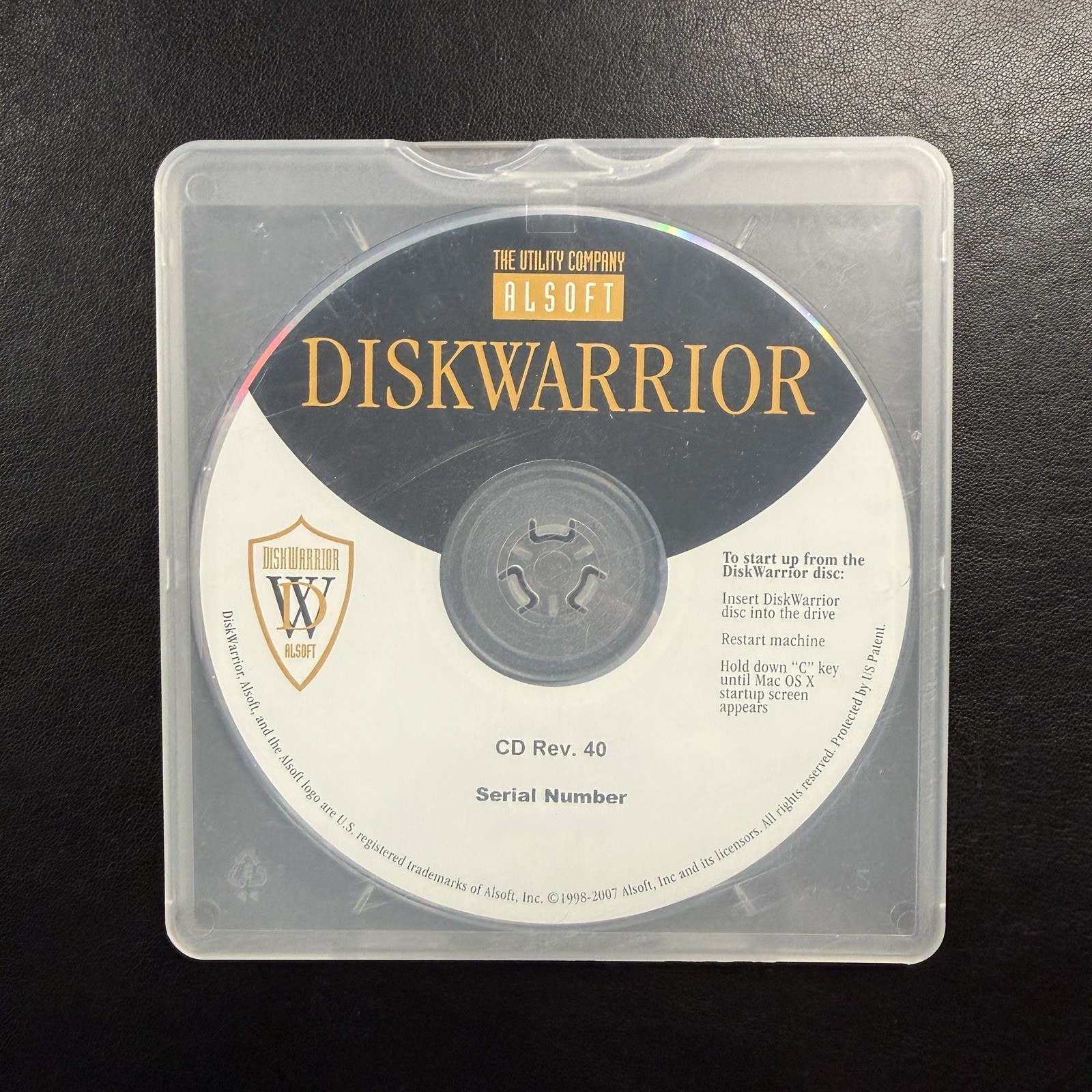Alsoft DiskWarrior DVD Rev. 40 Mac OS X Disk Repair Utility with Serial