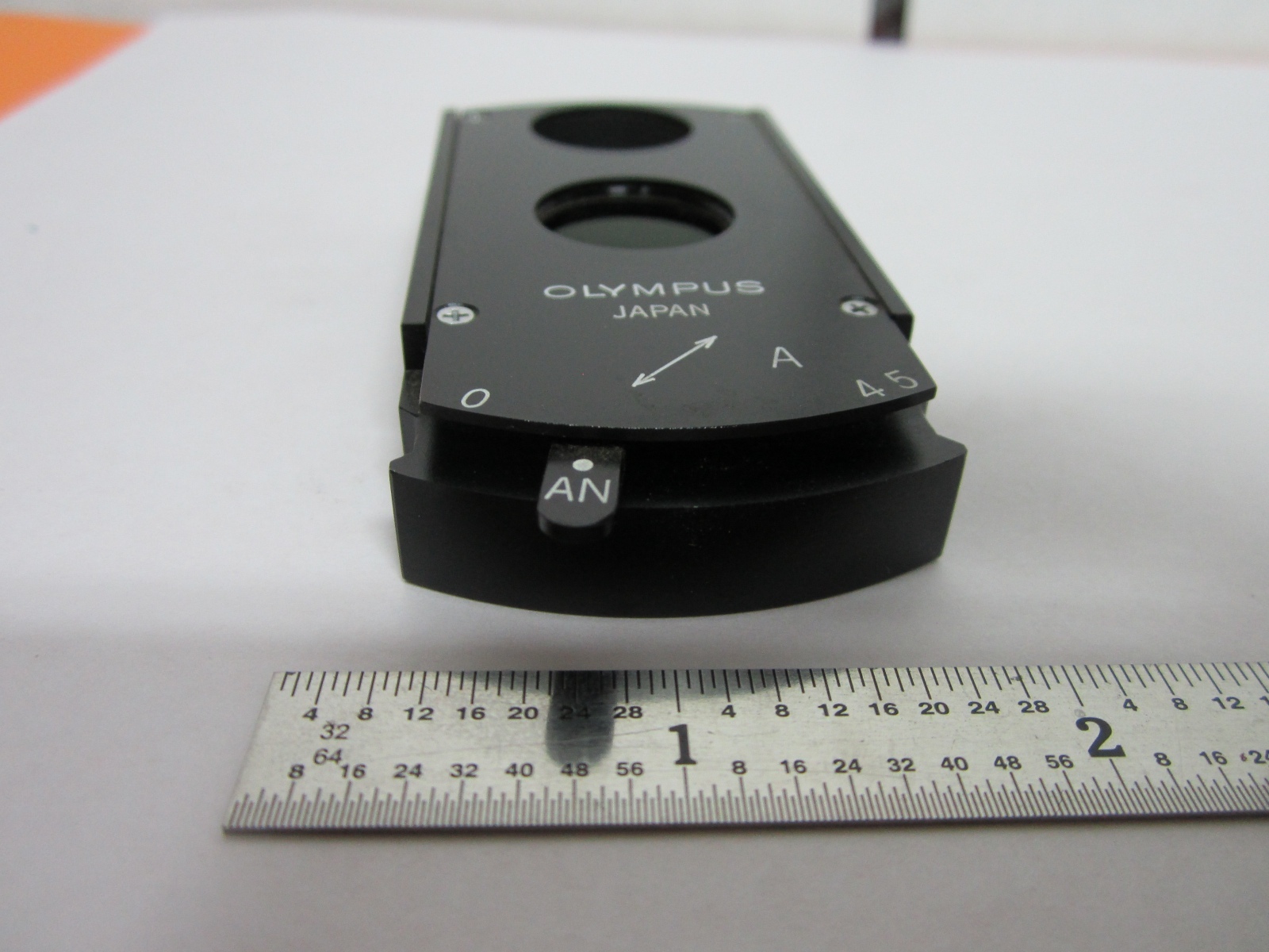 MICROSCOPE PART OLYMPUS JAPAN POLARIZER SLIDE OPTICS BIN#B2-C-50