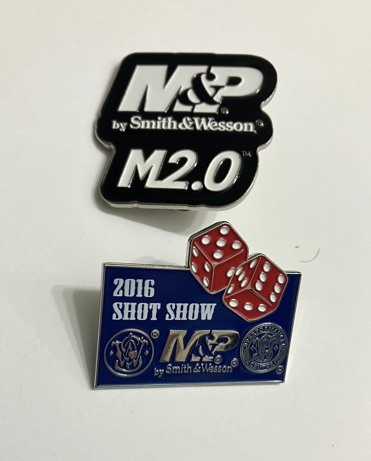 Shot Show 2016 Smith & Wesson M&P M2.0 lot of 2 Lapel Hat Pin New M & P
