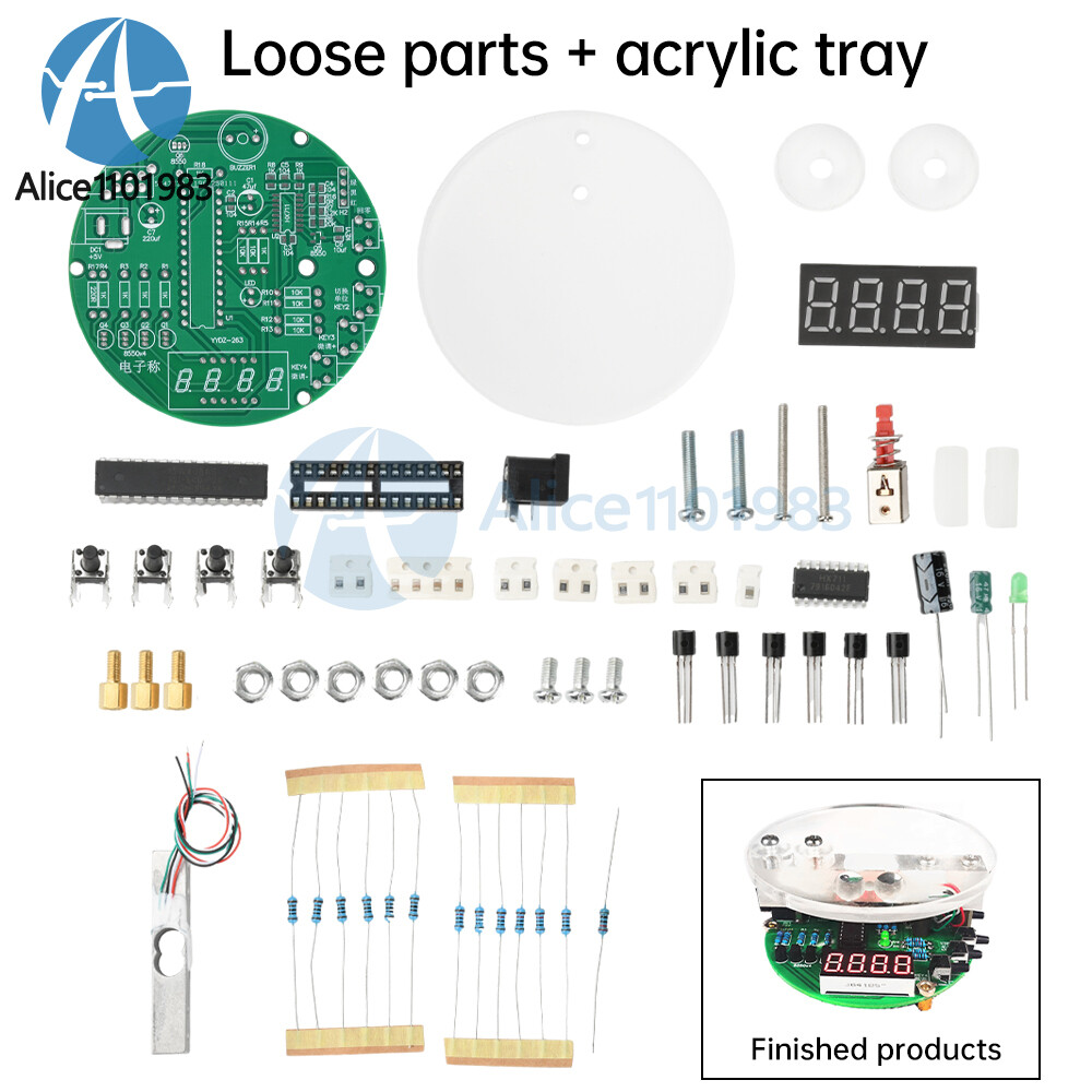 Electronic Scale DIY Kit 1KG Maximum Range 51 Microcontroller Soldering Practice